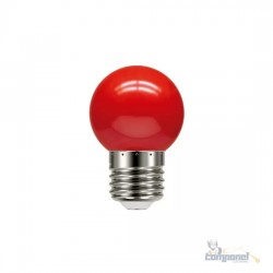 Lâmpada LED Bolinha 1W 127V E27 Vermelha